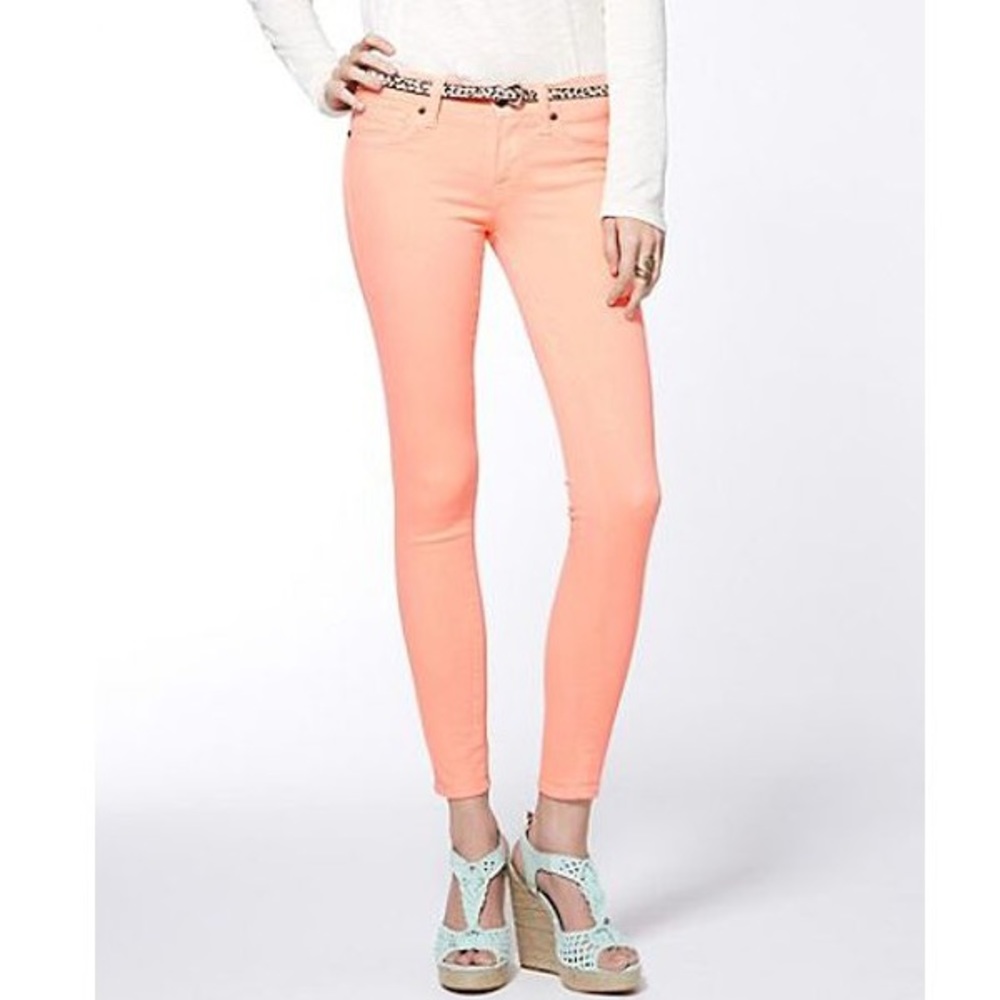 Lucky Brand orange super skinny jeans